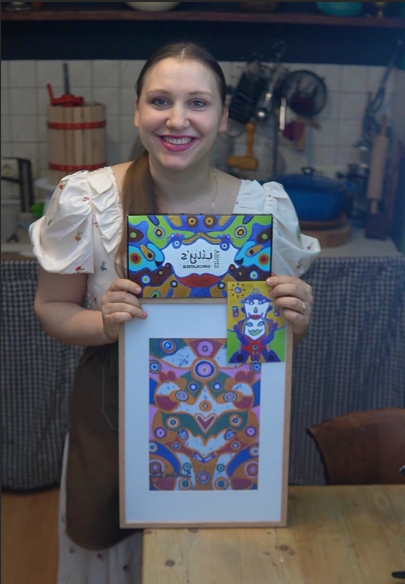 Kunstdruck + 4er Schokoladen Box