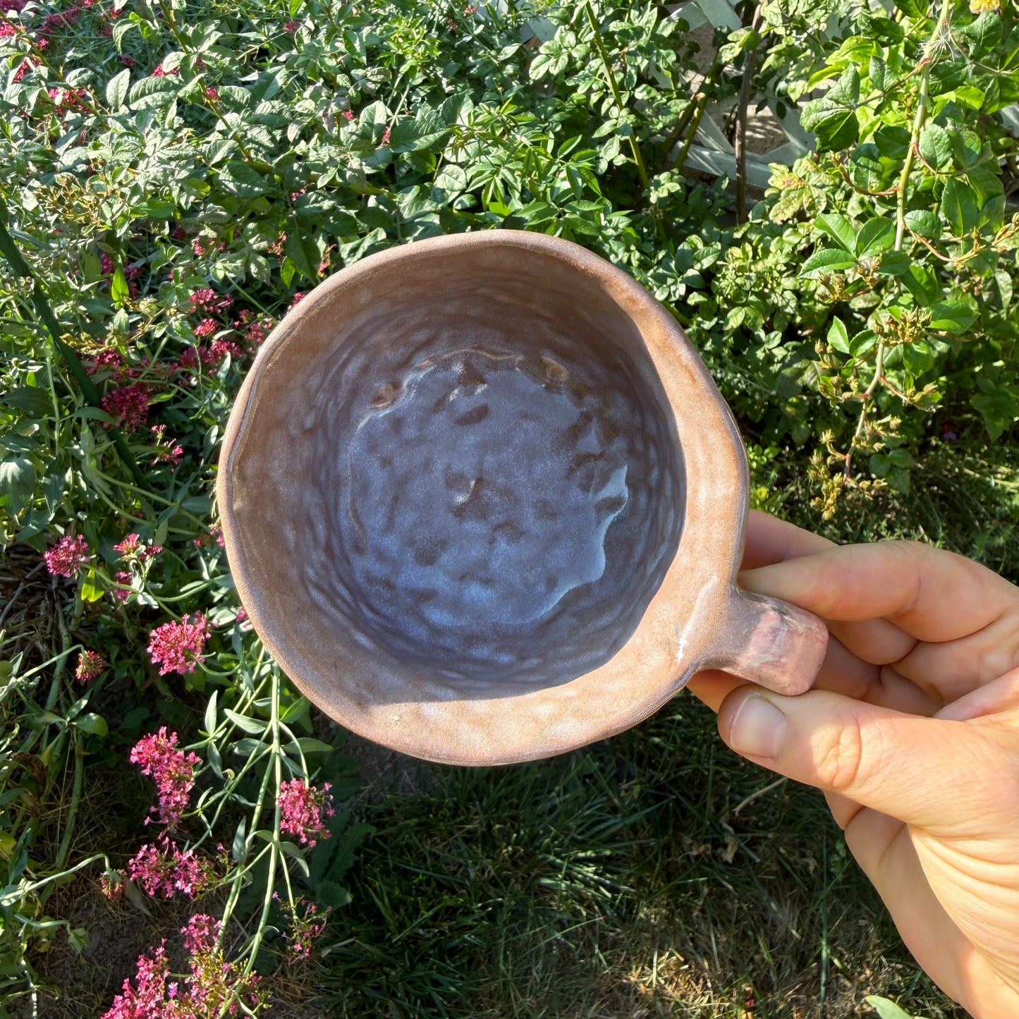 Handgemachte Keramik-Kaffeetasse Rosa